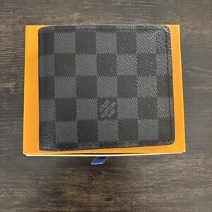 Louis Vuitton Black Checkers Pattern Wallet💥